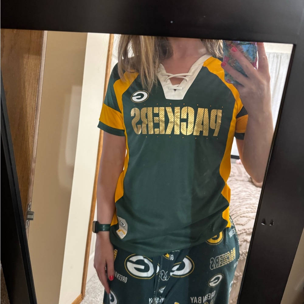 Green and Gold Packers Rhinestone Top